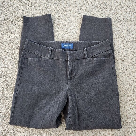 4/$25 Old Navy Mid Rise Pixie Gray Pants - Picture 1 of 9